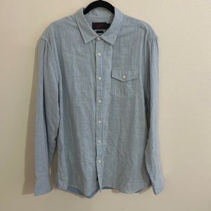 Men’s baby blue cotton button down shirt from Grayers Clothiers. Size XL.